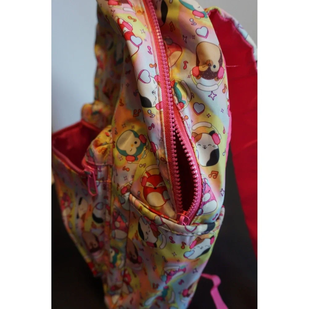 Squishmallows Kids Backpack Rainbow Character Print Pink School Bag KC.1028